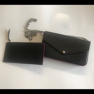 Authentic Louis Vuitton Black Epi Felicie